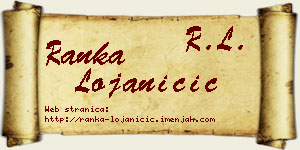 Ranka Lojaničić vizit kartica